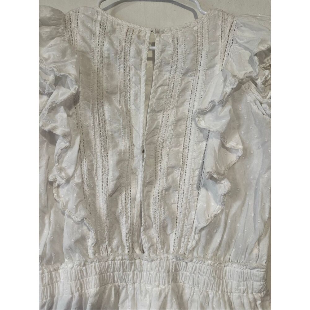 LoveShackFancy Natasha Heritage Mini White Dress, size Large - Picture 8 of 8